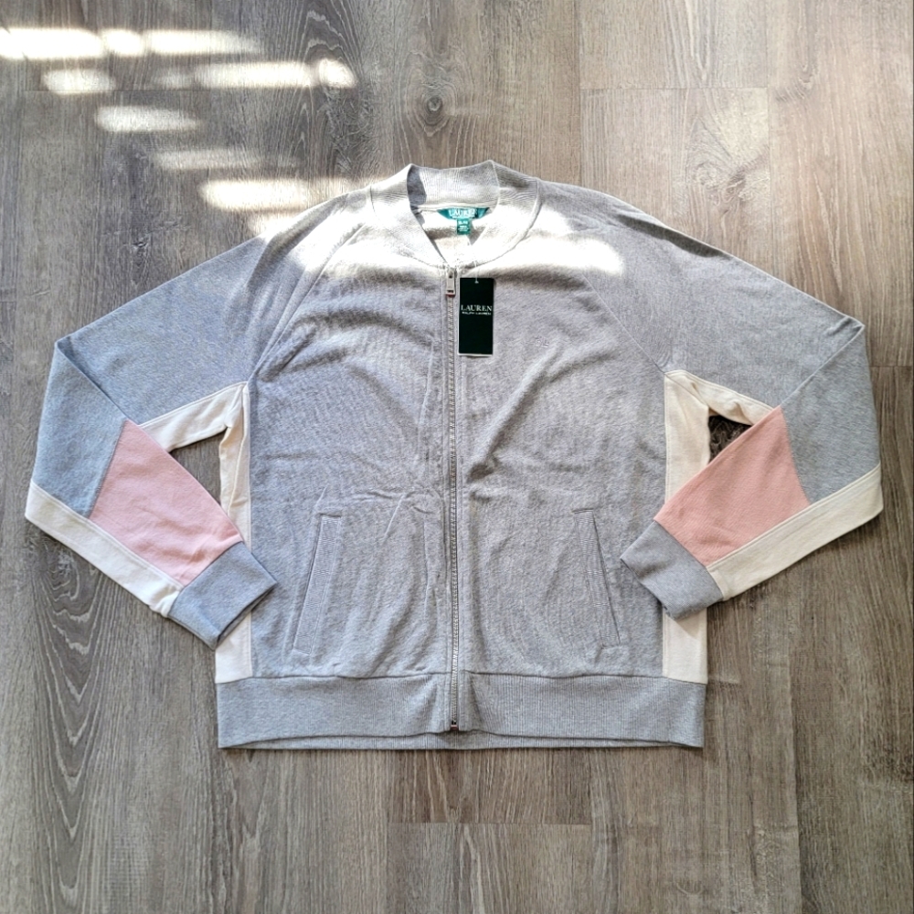 BRAND NEW Lauren Ralph Lauren French Terry Cotton Sweatshirt Women's Size XL